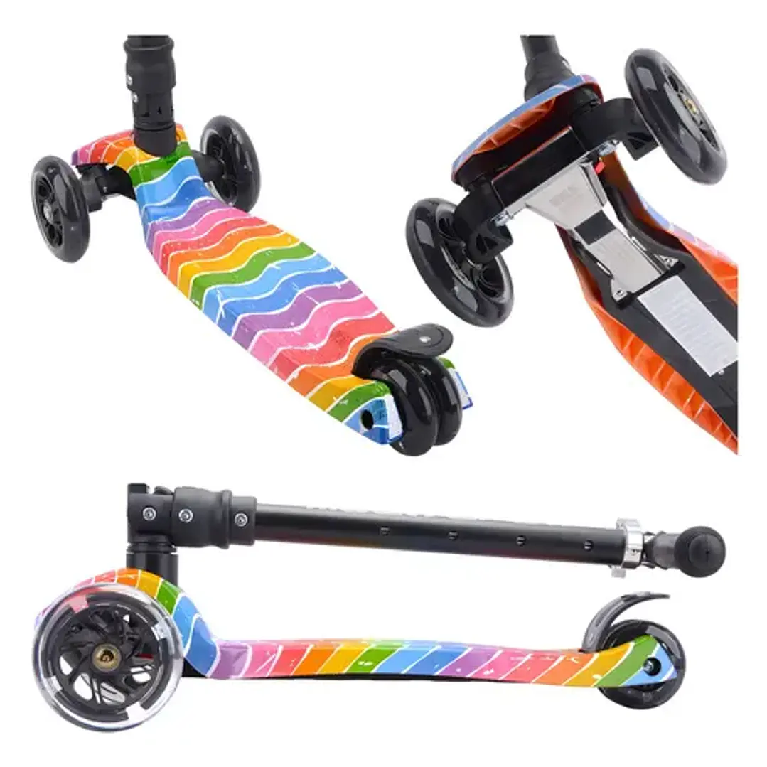 Monopatin Scooter Big 3 Ruedas Plegable Con Luz Bold Cube Color Astro Dream 3ws 4