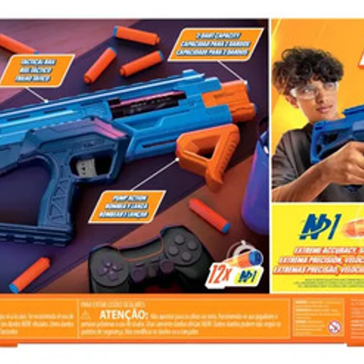 Pistpla De Dardos Nerf N Series Double Impact - Hasbro 3