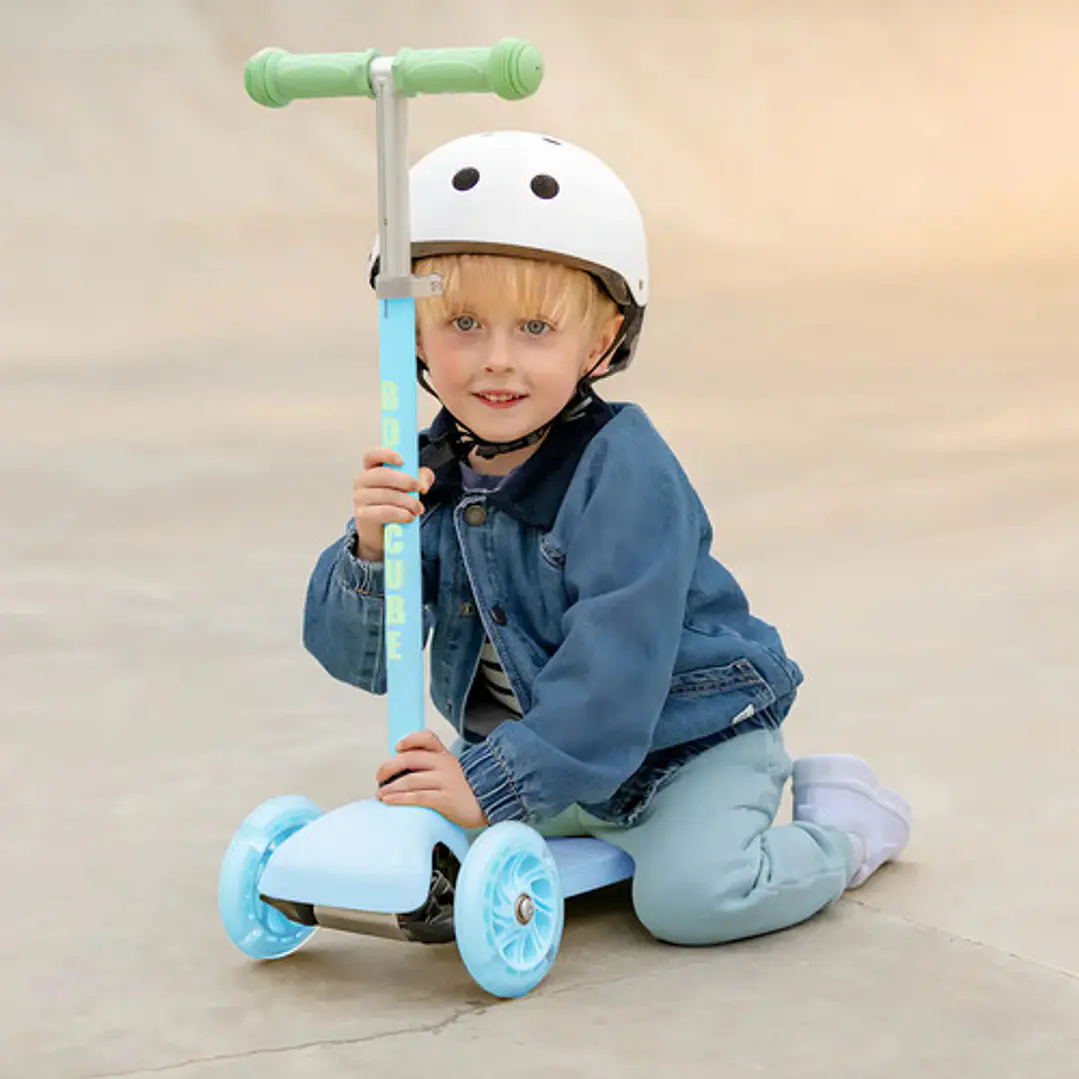 Monopatín Infantil 3 Ruedas Luces Led Manubrio Ajustable Teeny Azul 9