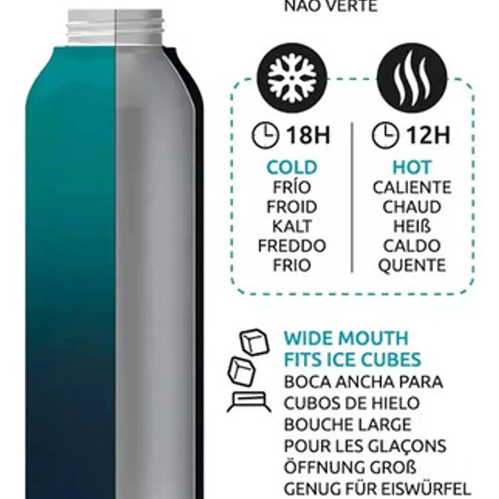 Botella Termica Acero Inoxidable Lisa 630ml + Correa Quokka Color Rojo 5