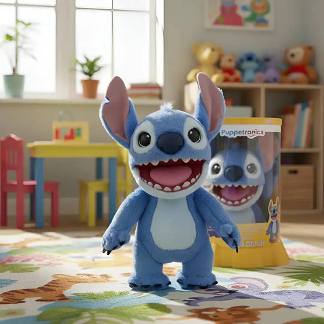 Títere De Mano Wabro Puppetronic Stitch 45cm Peluche 12
