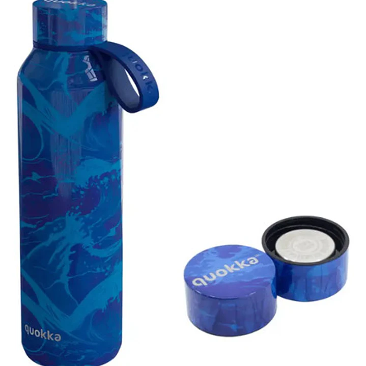 Botella 630ml Solid Acero Inox Correa Fantasia Waves Quokka 2