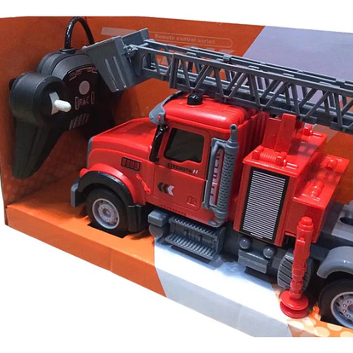 Bombero Camion Radio Control Con Grua R/c Luz Rescate Truck 2