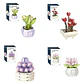 Mini Bloques Plantas Con Flores Para Armar Construir Juguete Cantidad De Piezas 92 Versión Del Personaje Suculenta Rosa - Miniatura 2