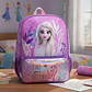 Frozen Mochila 43cm Espalda Destiny Color Violeta Geométrico - Miniatura 1