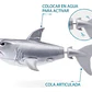 Robot Shark Tiburon Realista Nadador 11cm Robo Alive Zuru Tiburón Negro Gris - Miniatura 4