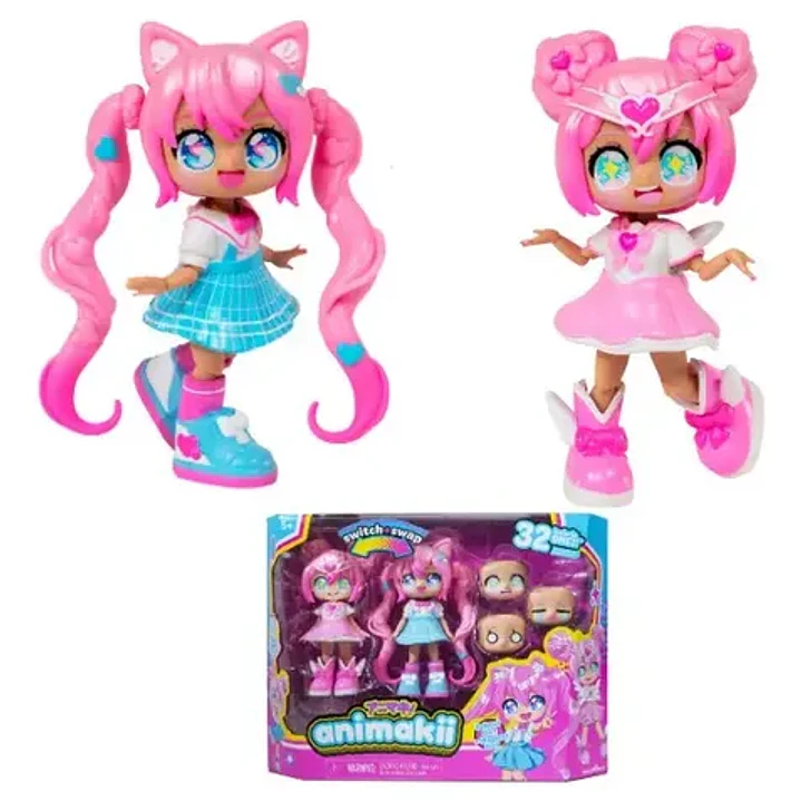 Muñeca Animakii Switch & Swap Intercambiables Kawaii 1