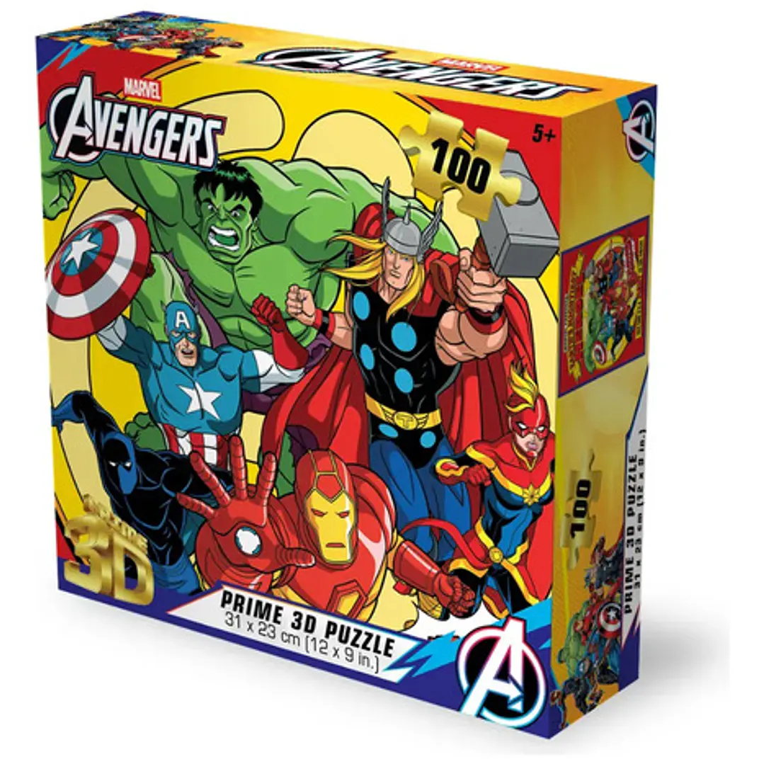 Puzzle X 100 Pzs Avengers Earths Mightiest Heroes Lenticular 1