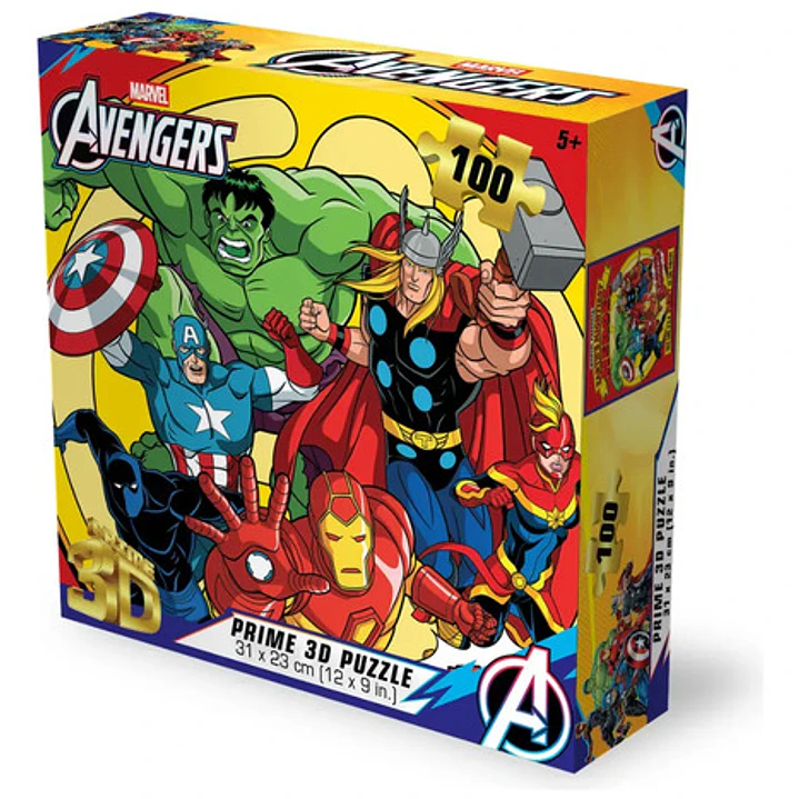 Puzzle X 100 Pzs Avengers Earths Mightiest Heroes Lenticular 1