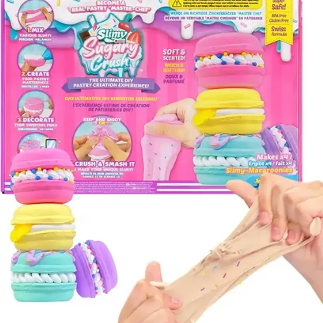 Set Slime Macarons Slimy Sugary Crush Kit Manualidades 1