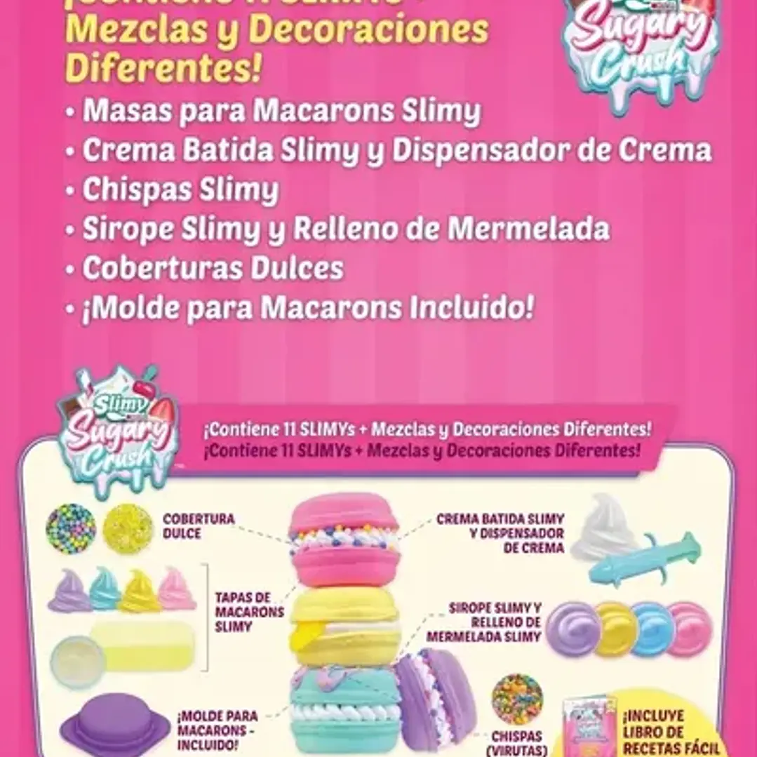 Set Slime Macarons Slimy Sugary Crush Kit Manualidades 5