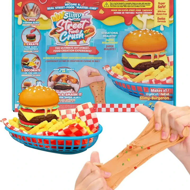 Set para Hacer Slime Hamburguesa Slimy Street Foodz Crush 1
