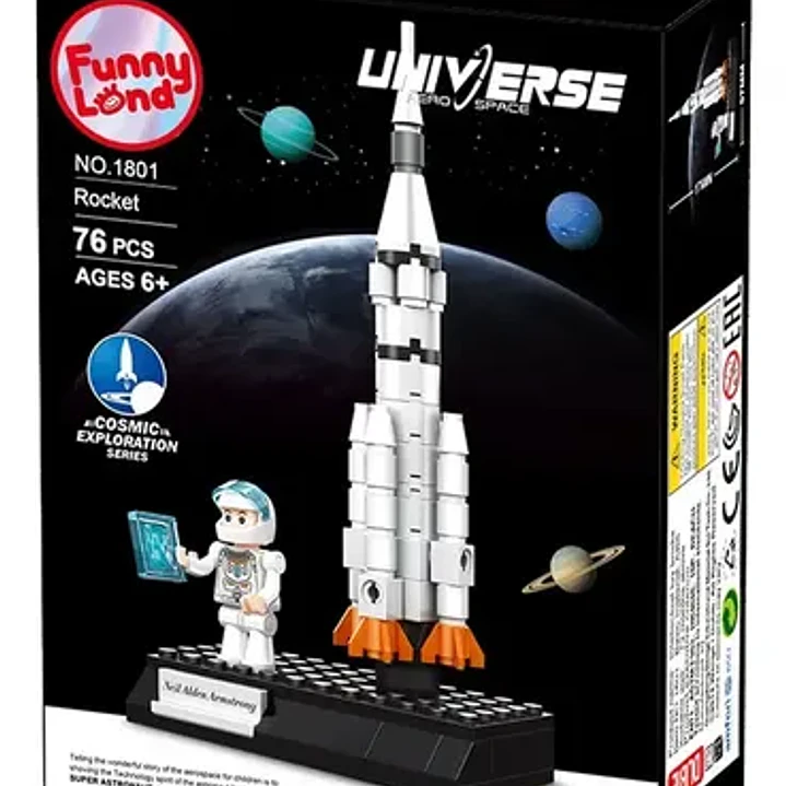 Puzzle 3d Aerospace Rocket 76 Piezas Funny Land 4