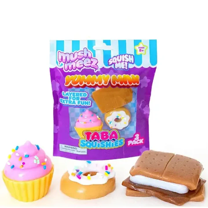 Mushmeez Taba Squishies Mini Comidas Pack X3 Yummy Mini 1