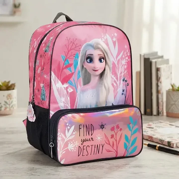 Mochila Espalda 17 Frozen Find Your Destiny Wabro Color Bordes Negro 1