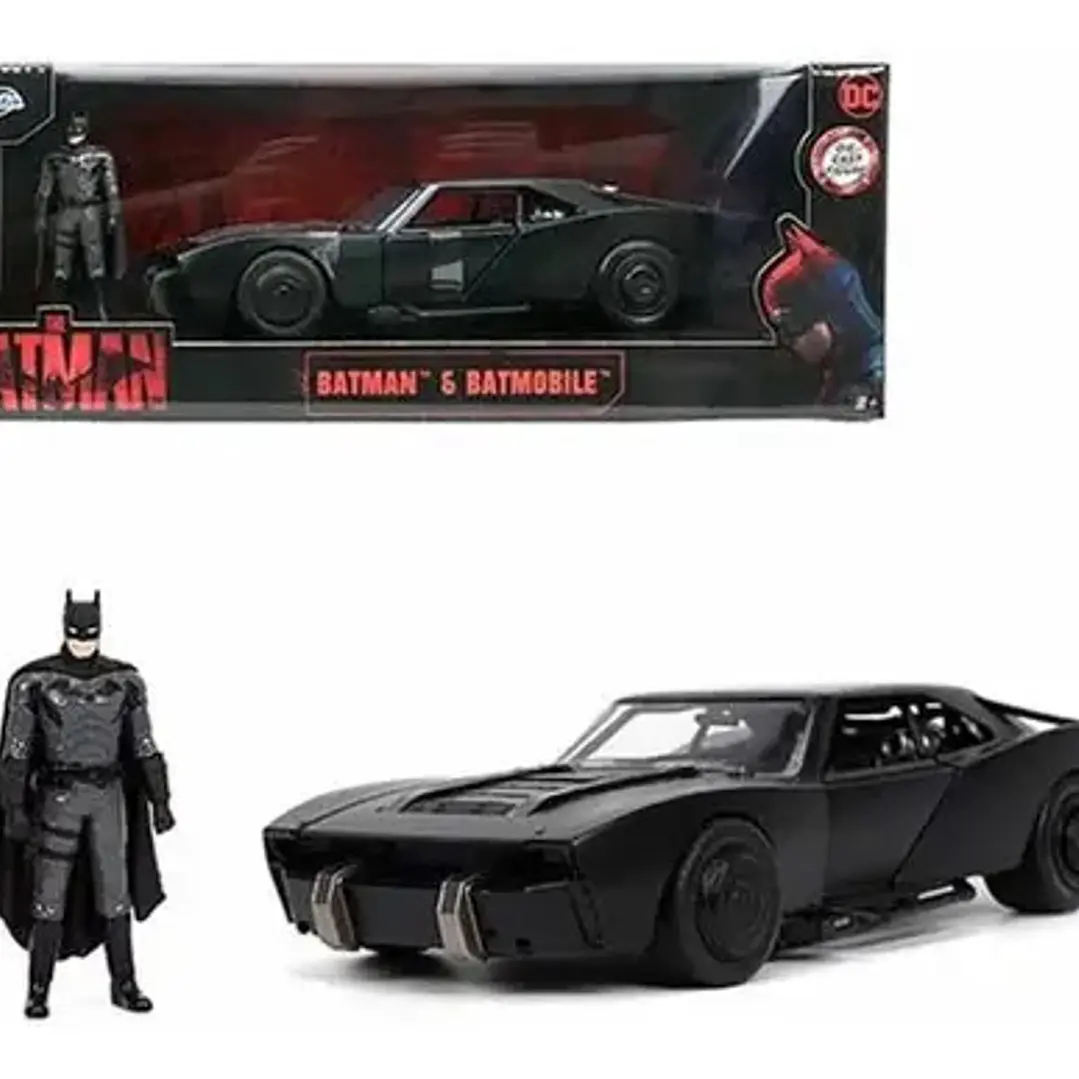 Auto 2022 Batman & Batimovil 1:24 Con Figura Batman Dc Jada 1