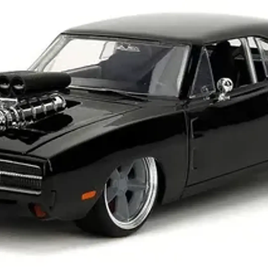 Auto Camioneta en miniatura Jada Charger 70 1:24 color negro fast x 7