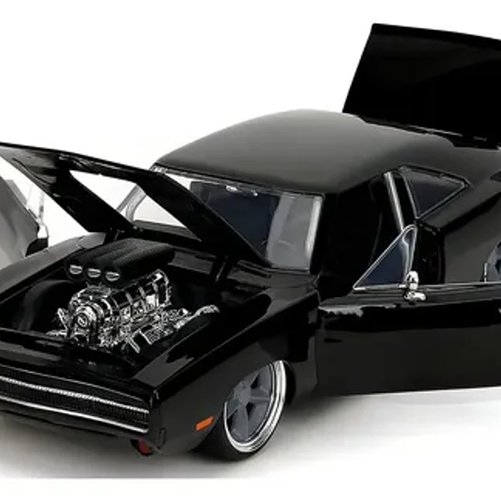 Auto Camioneta en miniatura Jada Charger 70 1:24 color negro fast x 8