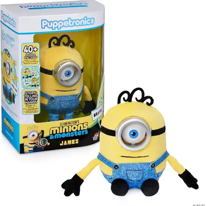 Peluche Puppetronic Intera Minnions Iluminations James 15cm 1
