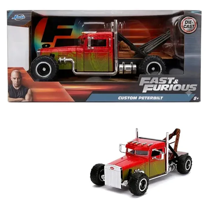1/24 Hobbs & Shaw Peterbilt Custom Rapidos Y Furiosos Jada Rojo 1