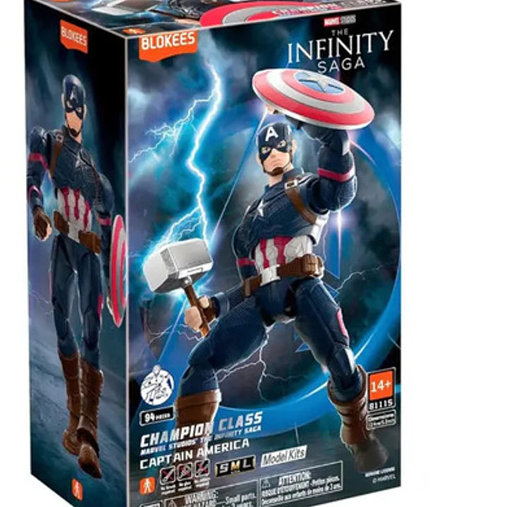 Figura Capitan America Blokees Marvel Infinity Saga Maqueta 2