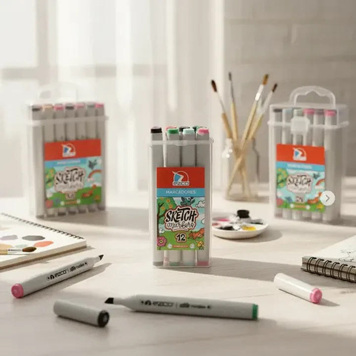 Marcadores Sketch Markers Doble X 12 Punta Ezco X12 4