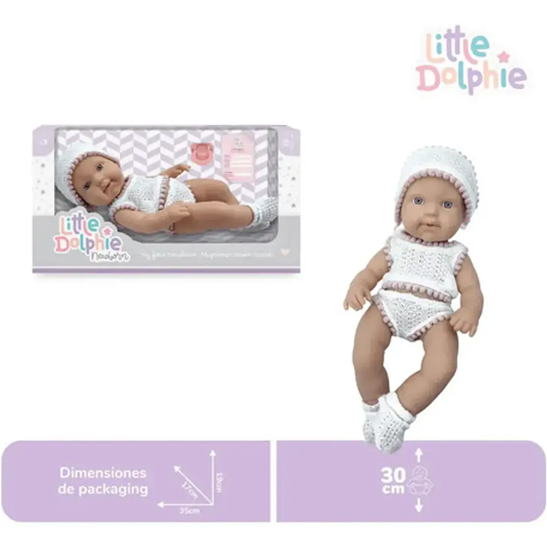 Bebote Little Dolphie Mi Primer Recién Nacida Con Chupete 6