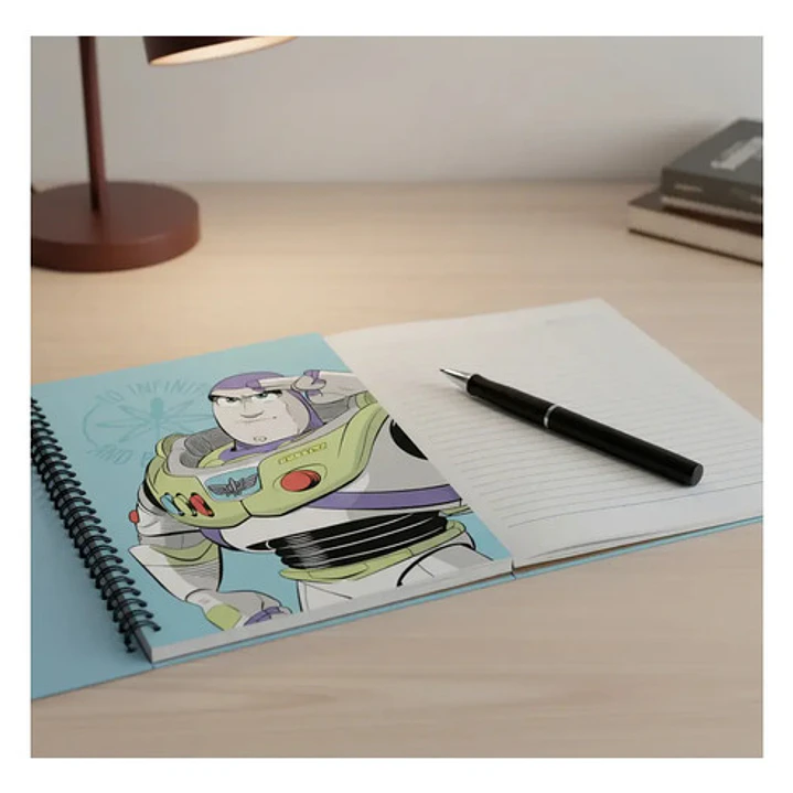 Cuaderno Escolar Espiralado 16x21 Toy Story Ezco Azul Duo 2