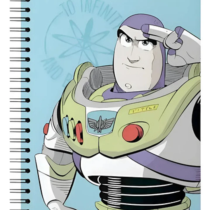 Cuaderno Escolar Espiralado 16x21 Toy Story Ezco Azul Duo 3