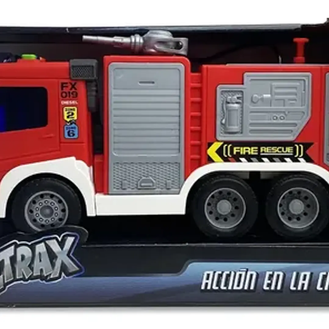 Vehículo De La Ciudad Camión De Bomberos Luz/sonido Ultrax Camion Bombero Rojo 2