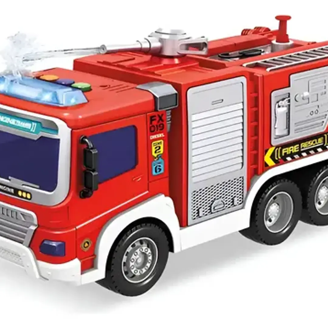 Vehículo De La Ciudad Camión De Bomberos Luz/sonido Ultrax Camion Bombero Rojo 3