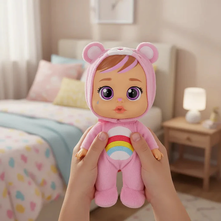 Muñeca Cry Babies 26cm Loving Care Care Bears - Cheer Bear 4