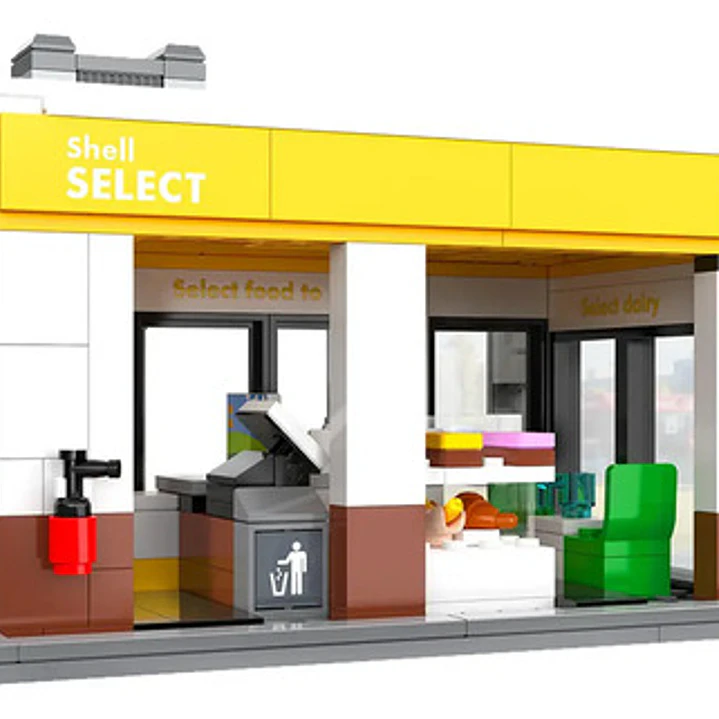Play Set Estación Shell Select Bloques Cada C66027w Amarillo 2