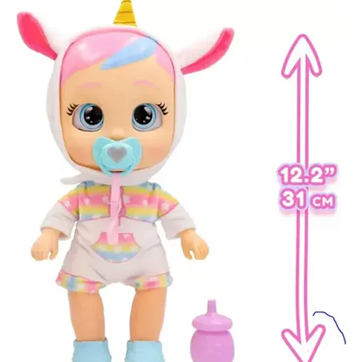 Muñeca Cry Babies Dreamy Unicornio My First Steps 7
