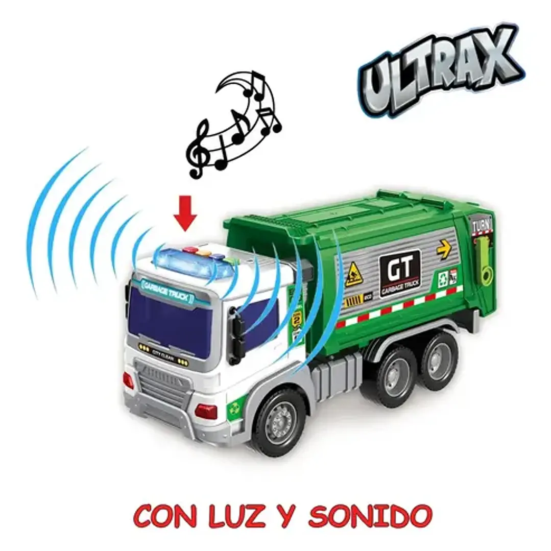 Ultrax Vehículo De La Ciudad 1:16 - Basuras - Ul045 Multicolor 3