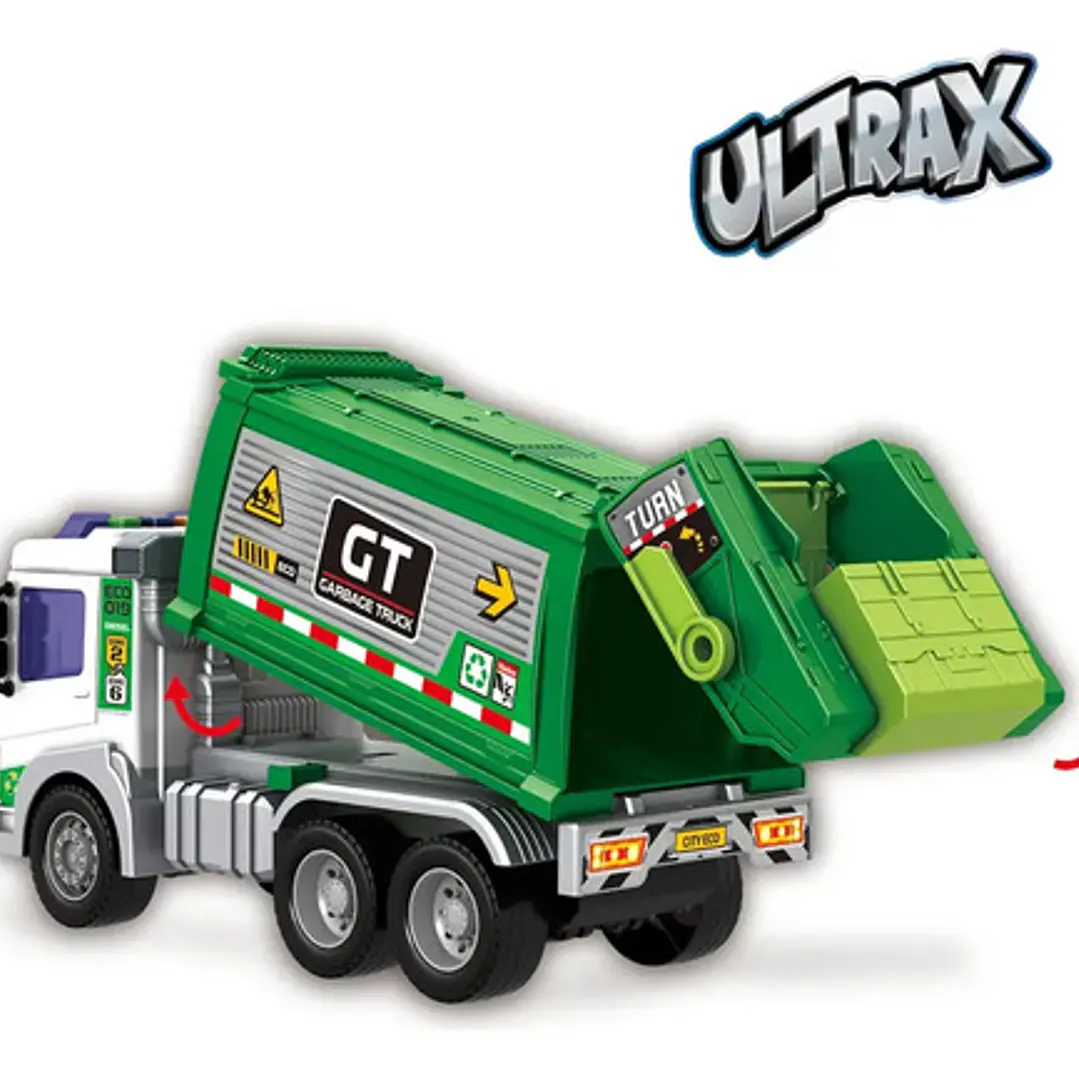 Ultrax Vehículo De La Ciudad 1:16 - Basuras - Ul045 Multicolor 4