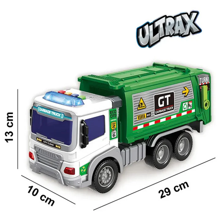 Ultrax Vehículo De La Ciudad 1:16 - Basuras - Ul045 Multicolor 5