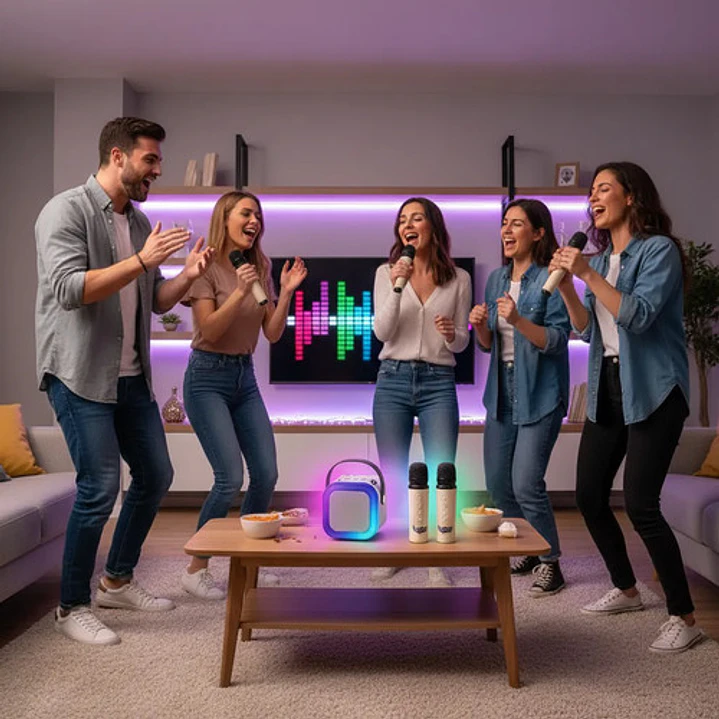 The Rockidz Set Karaoke Parlante Con Microfonos Cod Rz10b 5