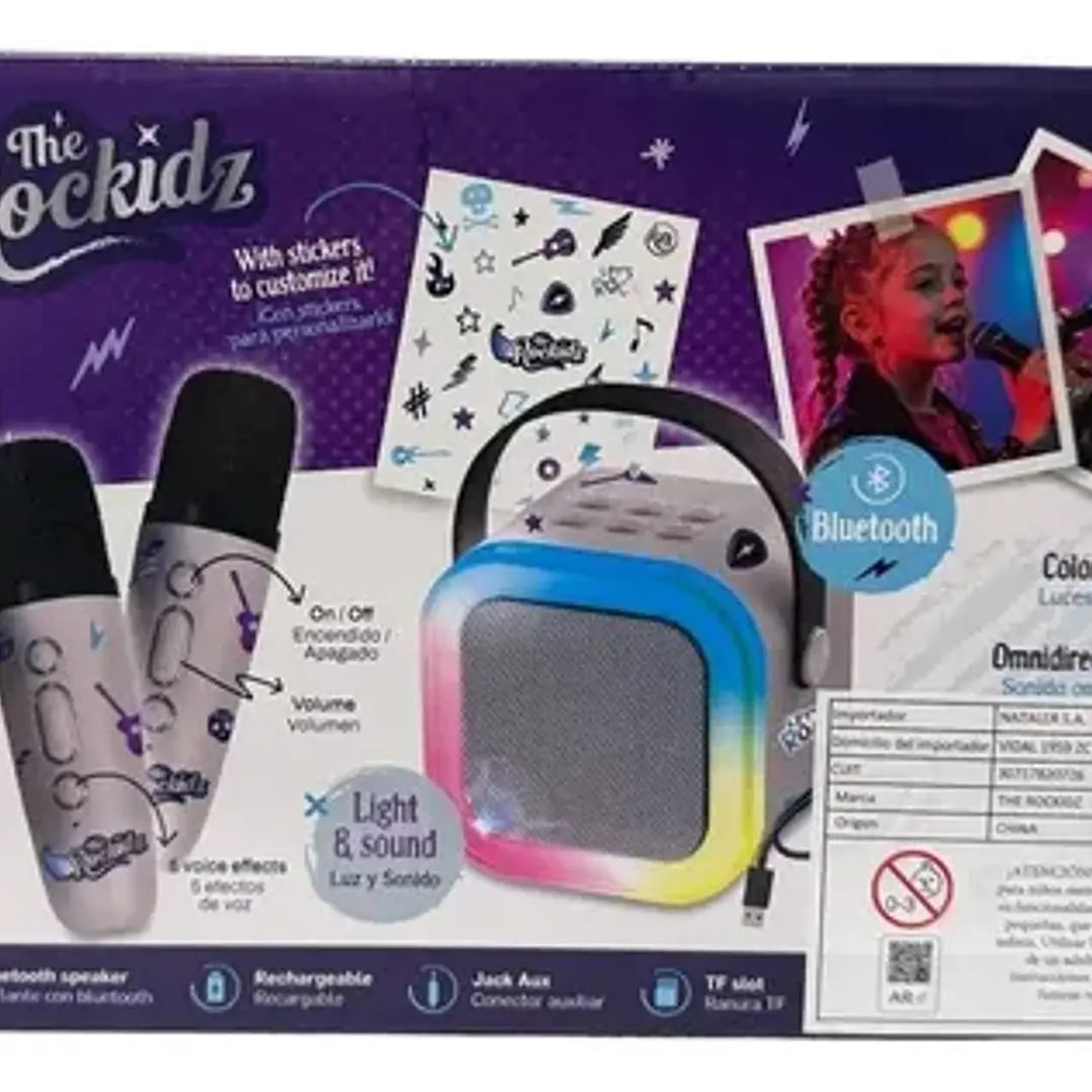 The Rockidz Set Karaoke Parlante Con Microfonos Cod Rz10b 6