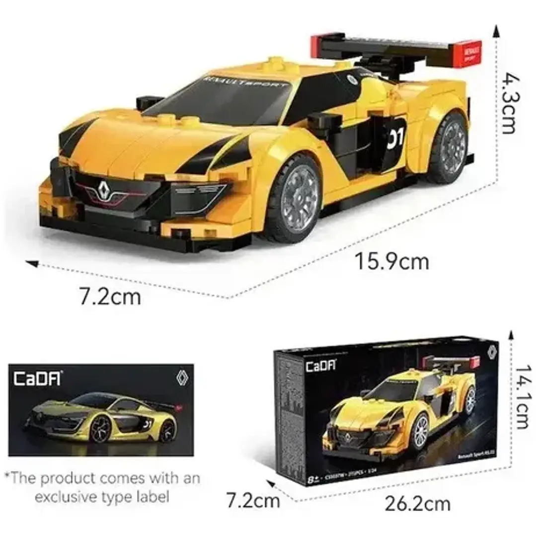 Bloques De Construcción CaDA Renault Sport RS 01 Escala 1:24 Auto De Carreras Licencia Oficial Kit Para Armar C55037W 271 Piezas 6