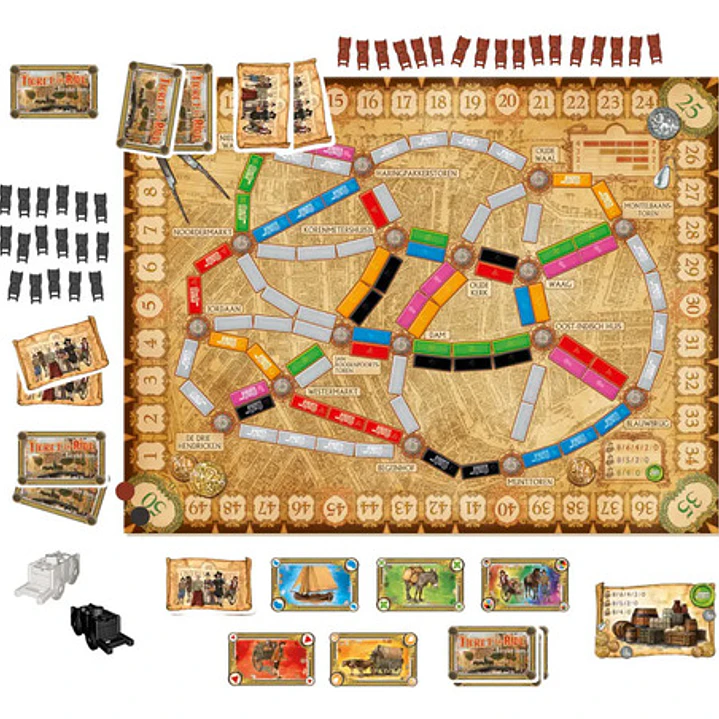 Juego De Mesa Aventureros Al Tren Ámsterdam - Maldon 4