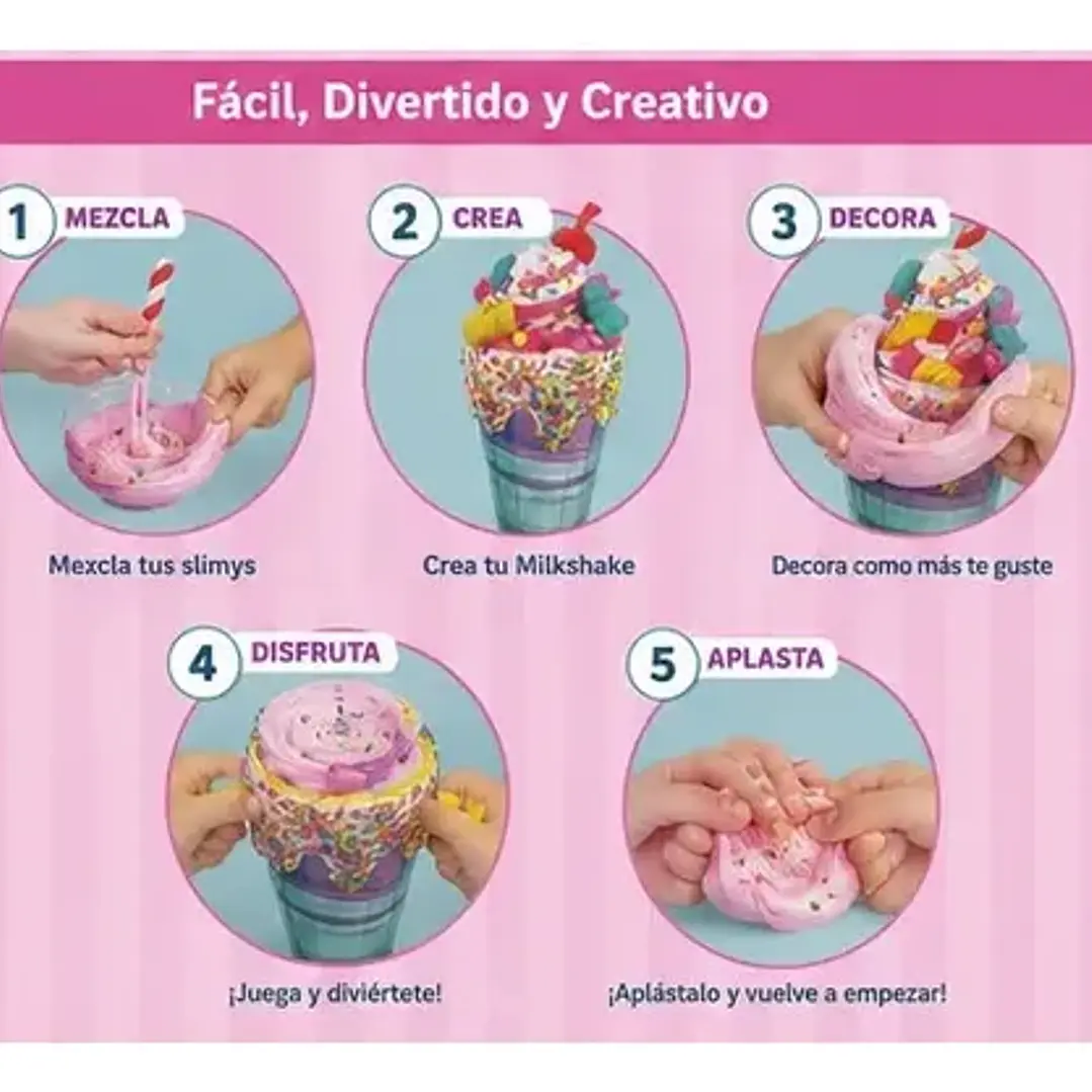 Slimy Sugary Crush Kit Para Hacer Milshake De Vainilla 5