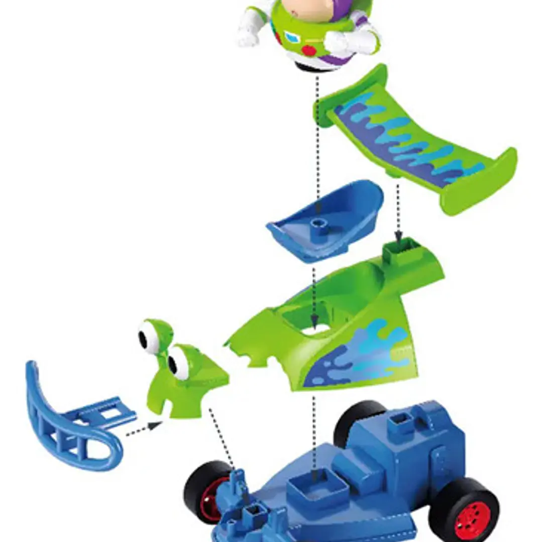 Auto Armable A Fricción Buzz Lightyear Toy Story Plástico Verde 4