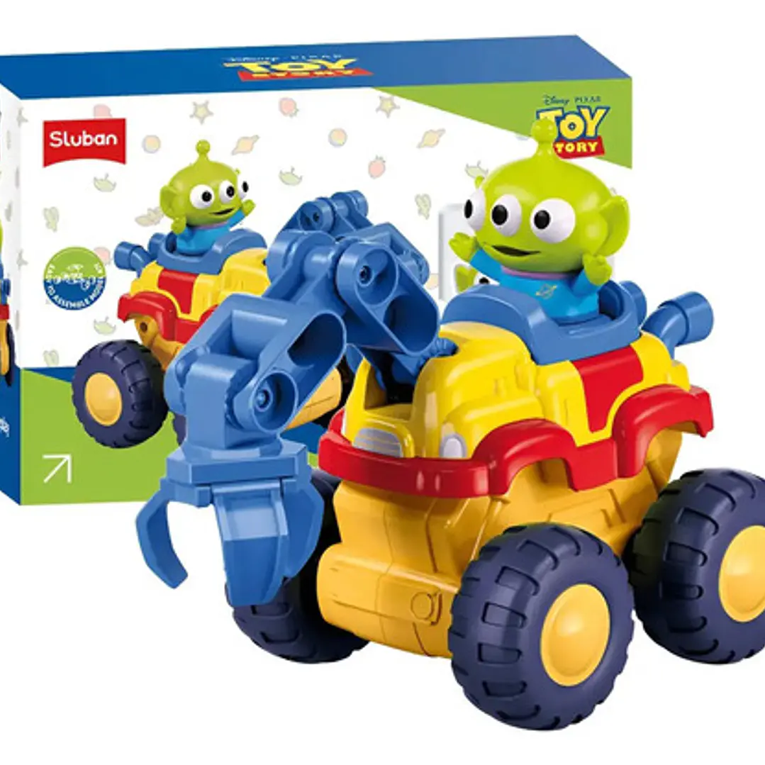 Auto Camión Excavadora Aliens Toy Stoty Ikdis067 Color Verde Alienígenas 1