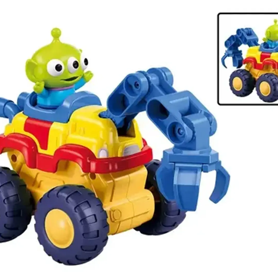 Auto Camión Excavadora Aliens Toy Stoty Ikdis067 Color Verde Alienígenas 2