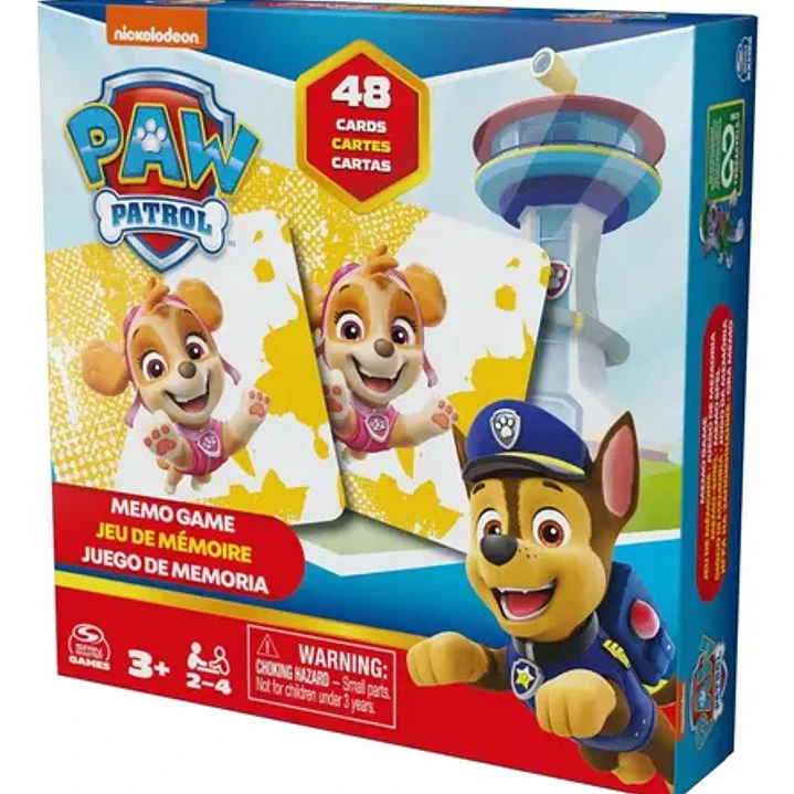 Paw Patrol Juego De Memoria 48 Cartas Infantil Memo Game 1