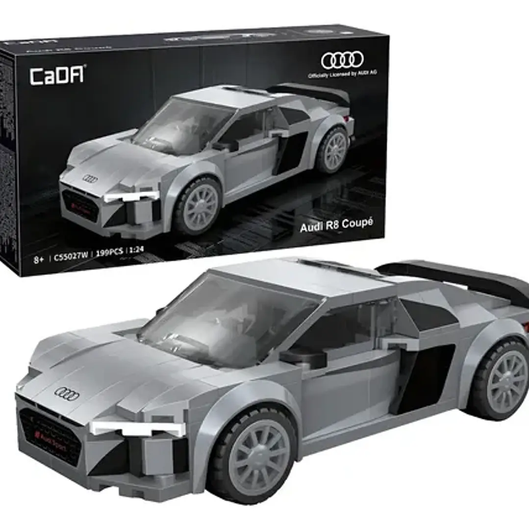 Cada Audi R8 Coupe 199 Pcs Escala 1:24 Gris 1