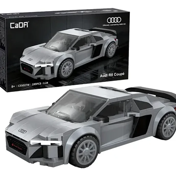 Cada Audi R8 Coupe 199 Pcs Escala 1:24 Gris 1
