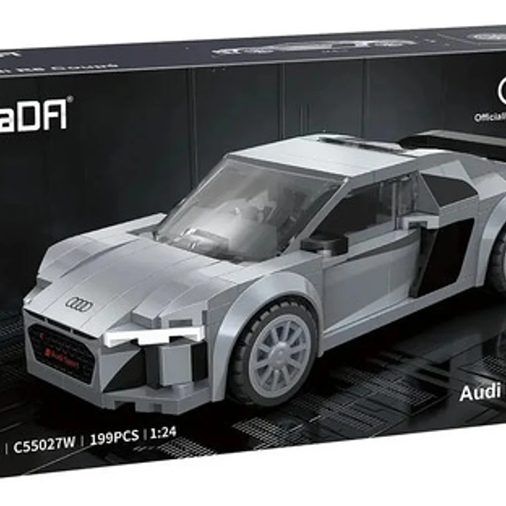 Cada Audi R8 Coupe 199 Pcs Escala 1:24 Gris 3
