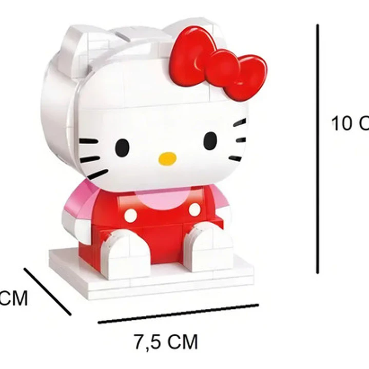 Bloques Para Armar Figura 10 Cm De Hello Kitty Keeppley Cantidad de piezas 142 5